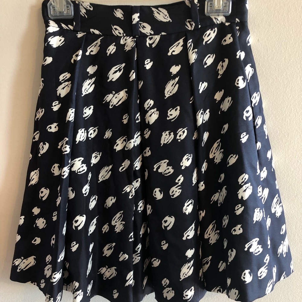 Kate Spade Pleated, Silk Fit & Flare Mini Skirt